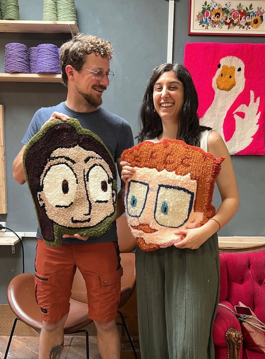 Tufting portrait tekenen